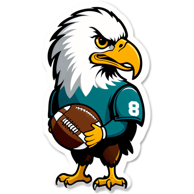 Eagle with football  emoji