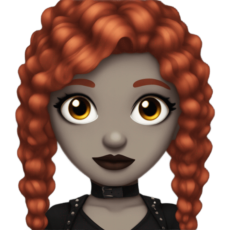 Red hair goth girl emoji