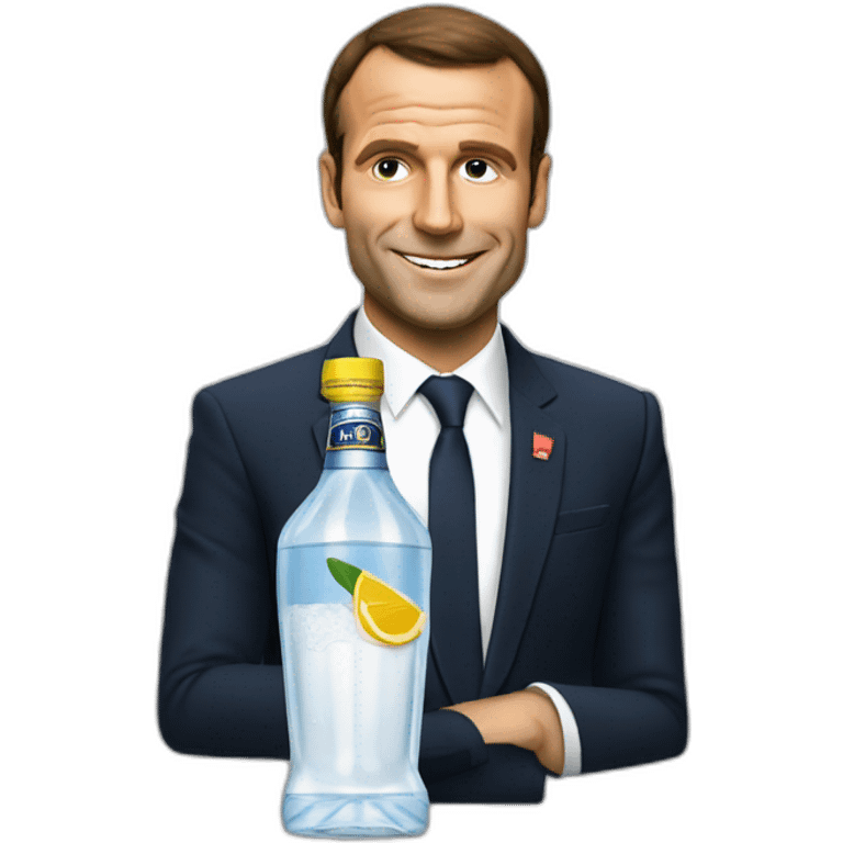 Macron Drink vodka emoji