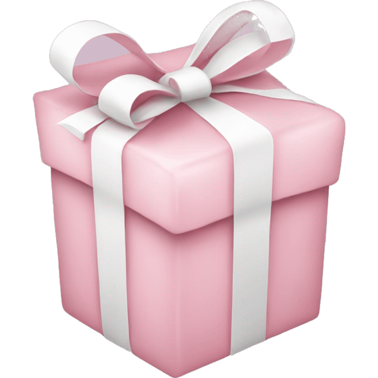 Light pink and white present emoji