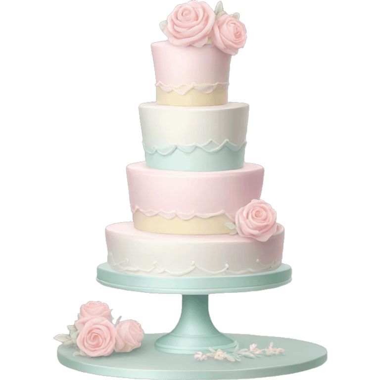 pastel wedding cake emoji