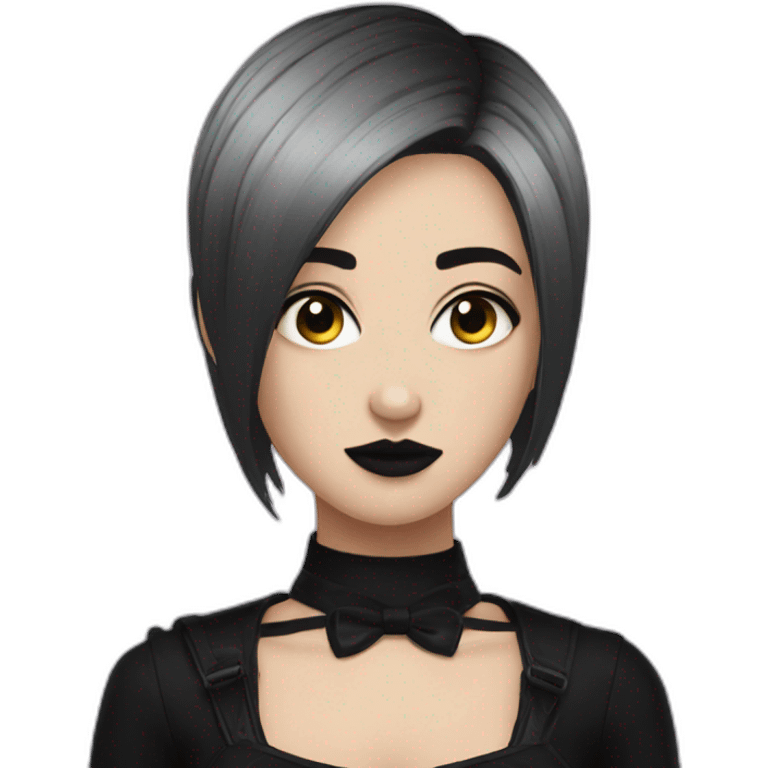 Goth girl short hair emoji