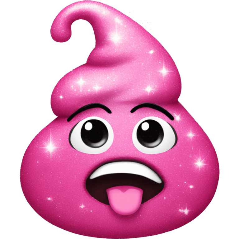 A pink poop sparkle emoji