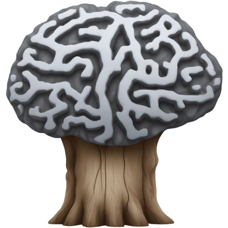 brain tree stump emoji