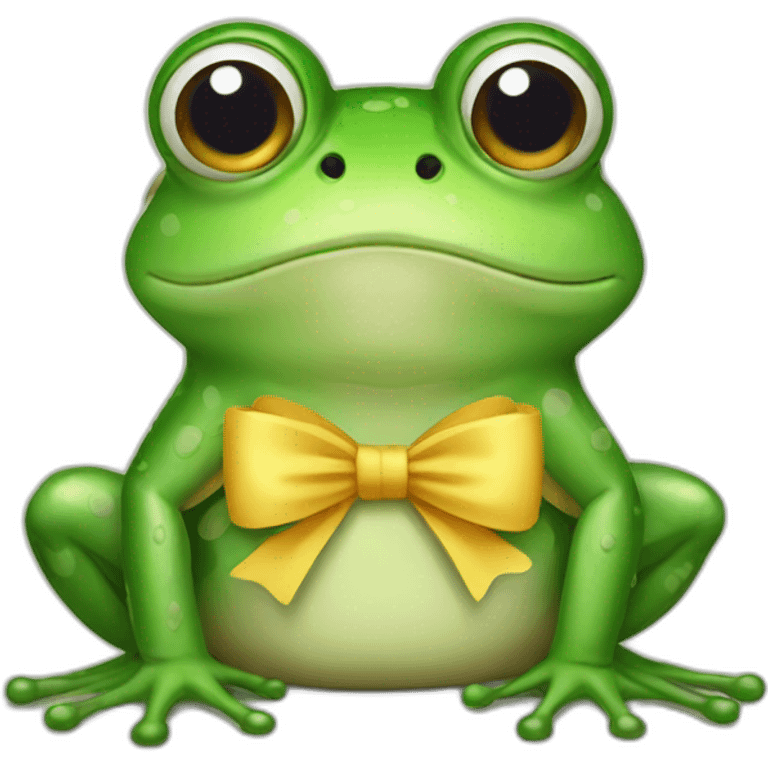 frog with bow emoji