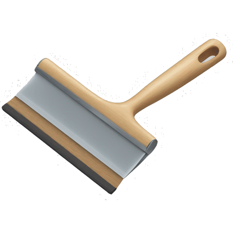 squeegee with long wooden handle emoji