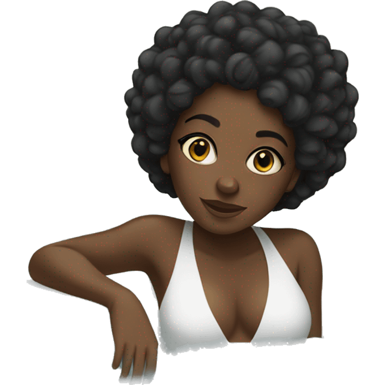 Black girl at spa emoji