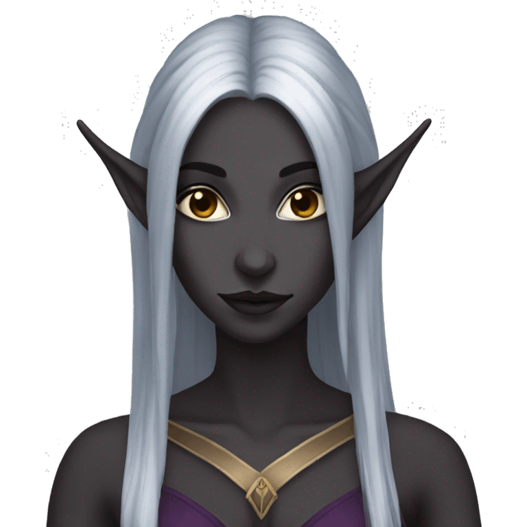 Beautiful dark elf girl  emoji