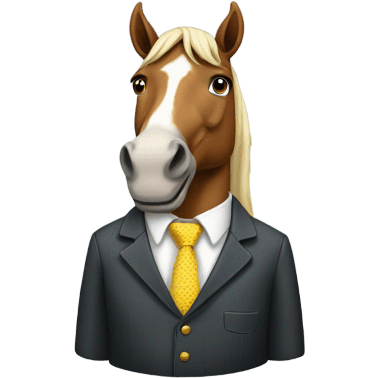 Horse wearing a tie emoji