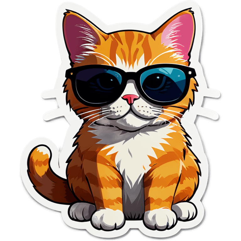 Cat with sunglasses emoji