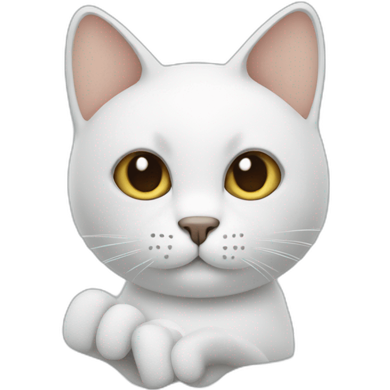 Cat with white gloves emoji