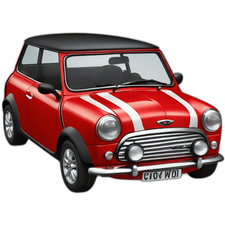 Mini Cooper rouge emoji