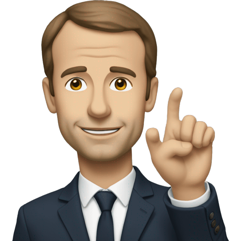 Macron qui lève la main emoji