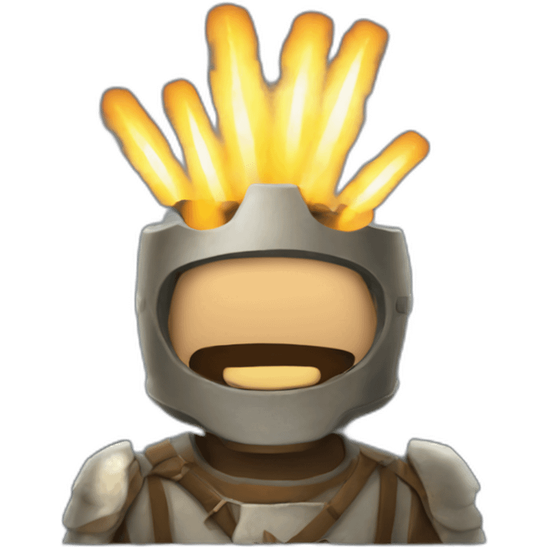 medieval Pyrotechnician seeing some fireworks go off emoji