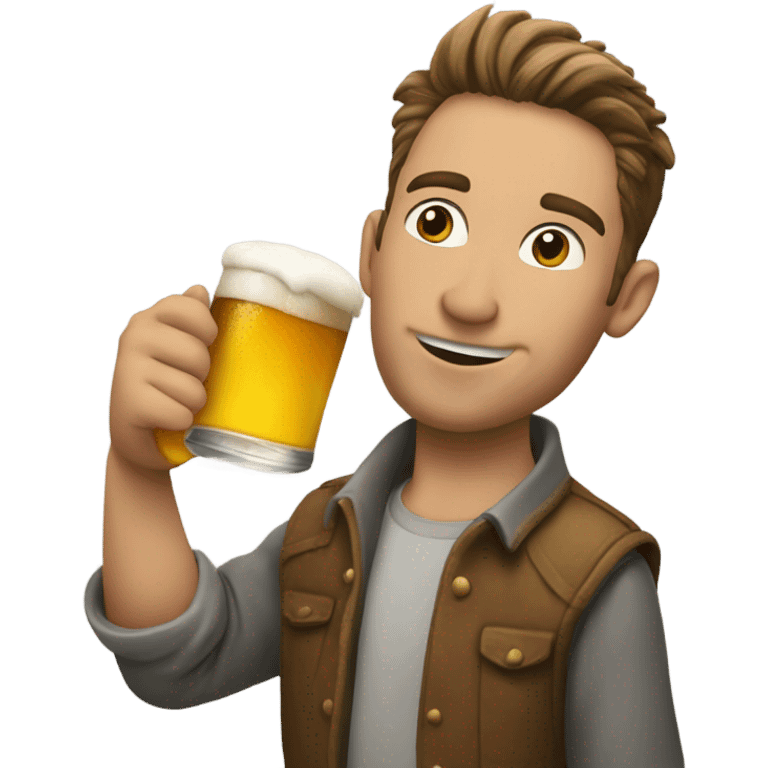 Parker Hammond drinking beer emoji