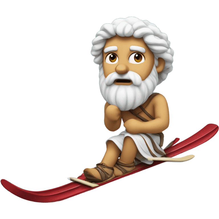 Socrates on skis emoji