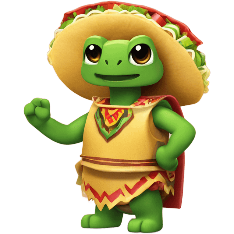 From the bustling streets of Mexico City, Taco-Turtle emerged! This spicy hero blends taco flavors with the chill vibe of a tortuga. Born under a fiesta moon, he shares tales of guacamole battles and salsa showdowns. ¡Viva la fiesta! emoji