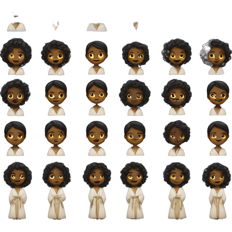 Black girl with robe emoji