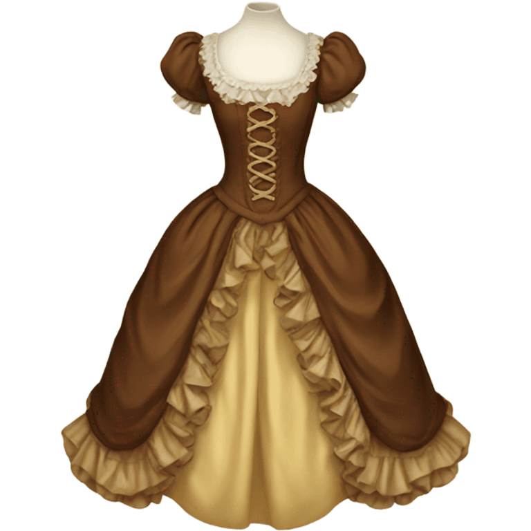 brown rococo dress emoji