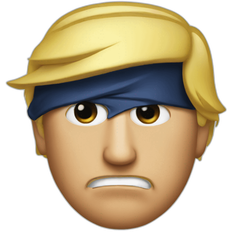 Trump with an eye patch emoji