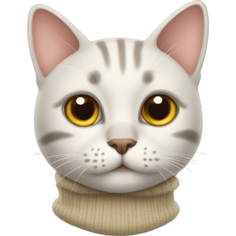 Cat in turtleneck  emoji