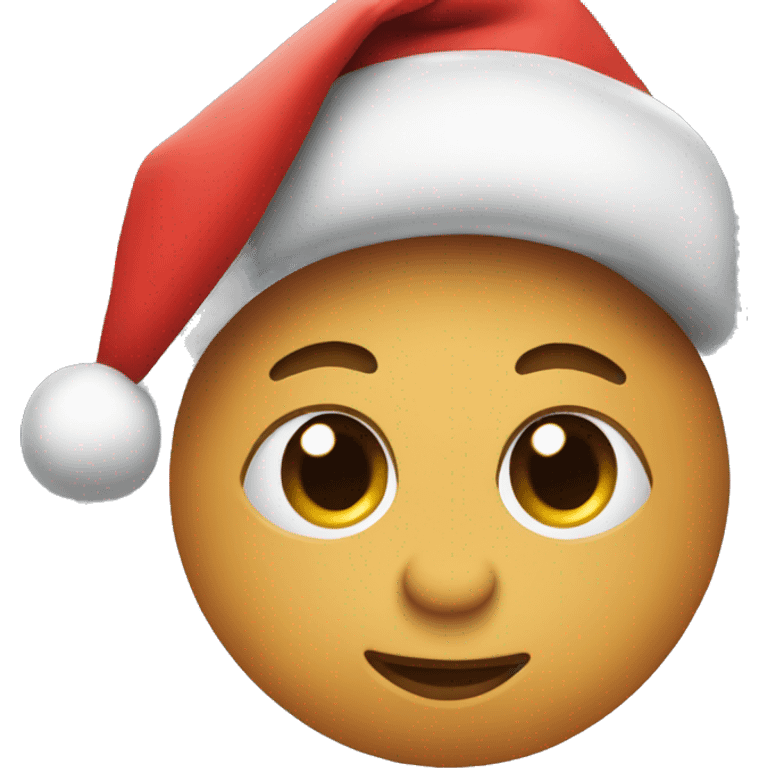 Chick pea wearing a Santa hat emoji