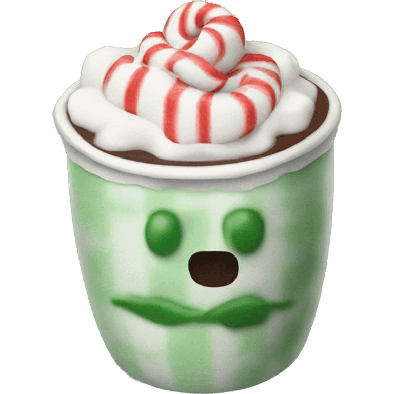 Peppermint hot cocoa emoji