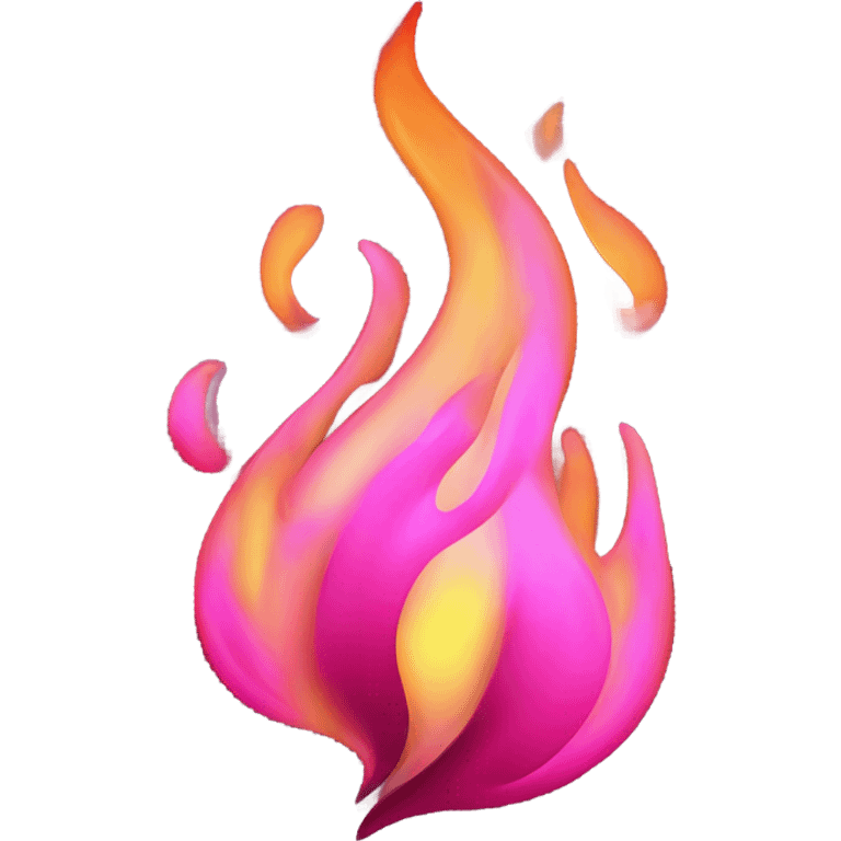 Pink fire  emoji