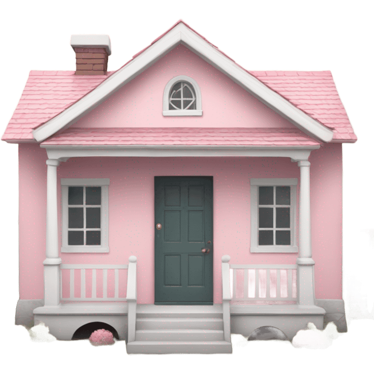 A cute pink house emoji