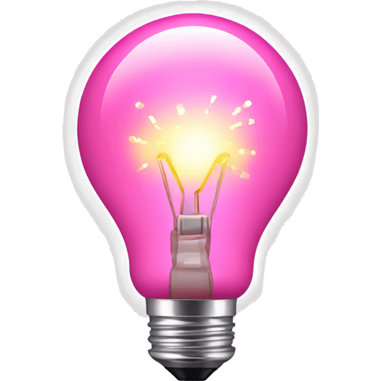 pink Light Bulb with Sparks emoji