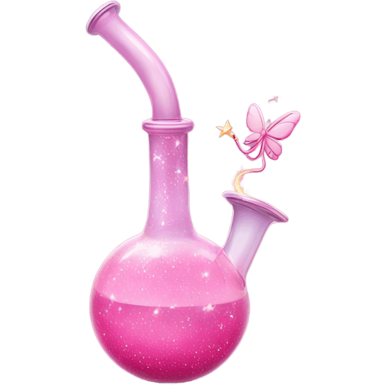 Pink fairy themed bong emoji