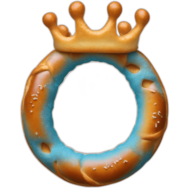 Pretzel as a crown emoji