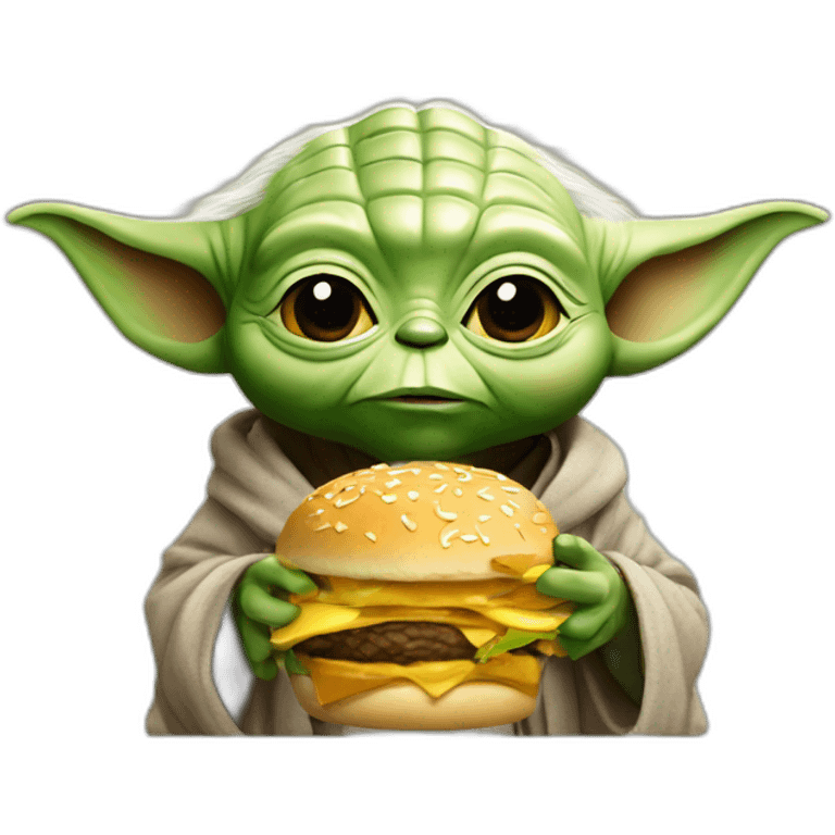 Yoda eating mcdo emoji