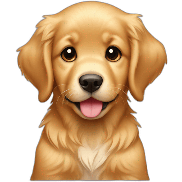 cute golden retriever puppy emoji