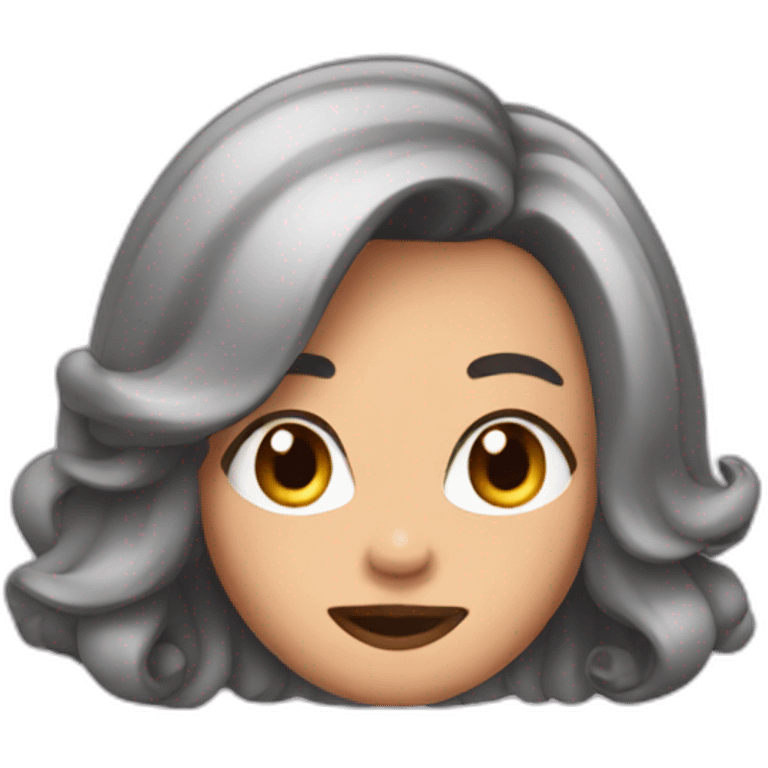 The girl farts Bob hairstyle. emoji