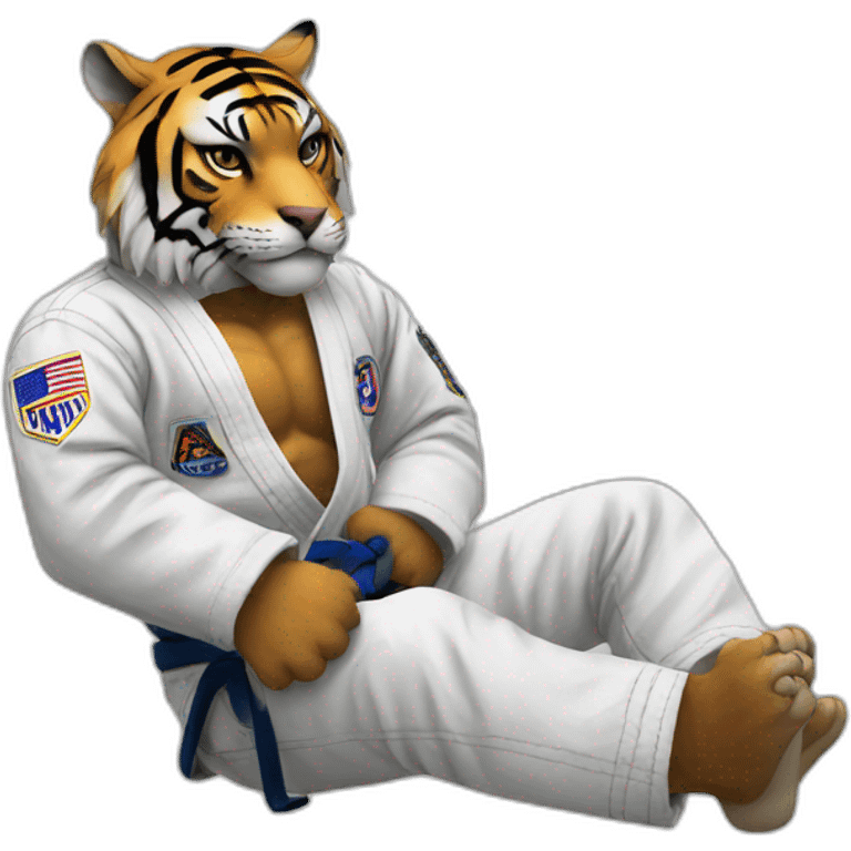 BJJ seated guard  Tiger  emoji