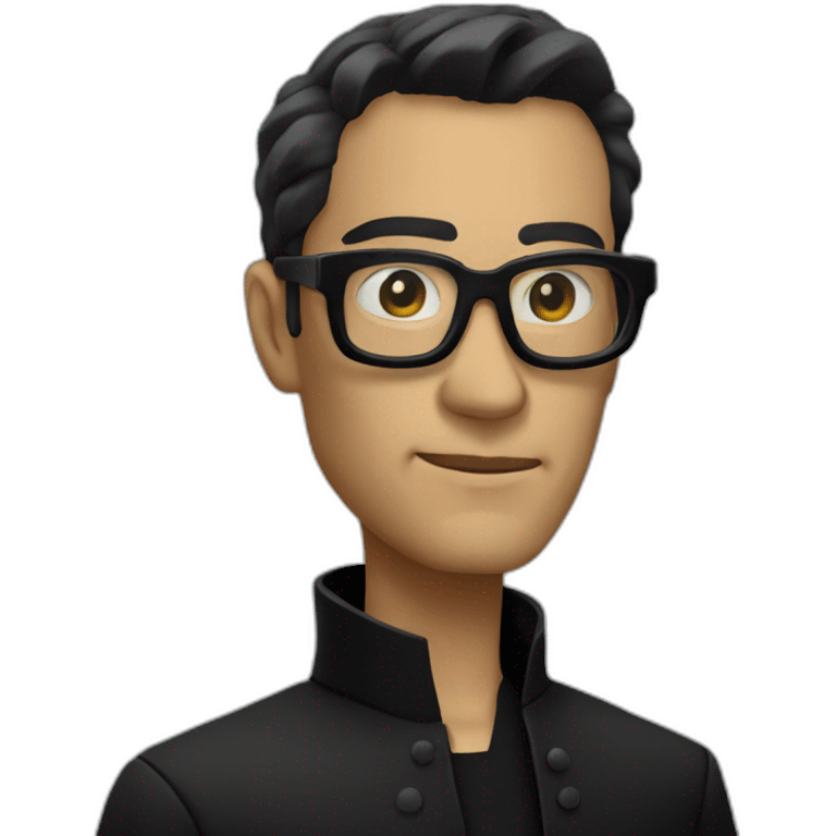 matrix neo with black glasses and black coat emoji