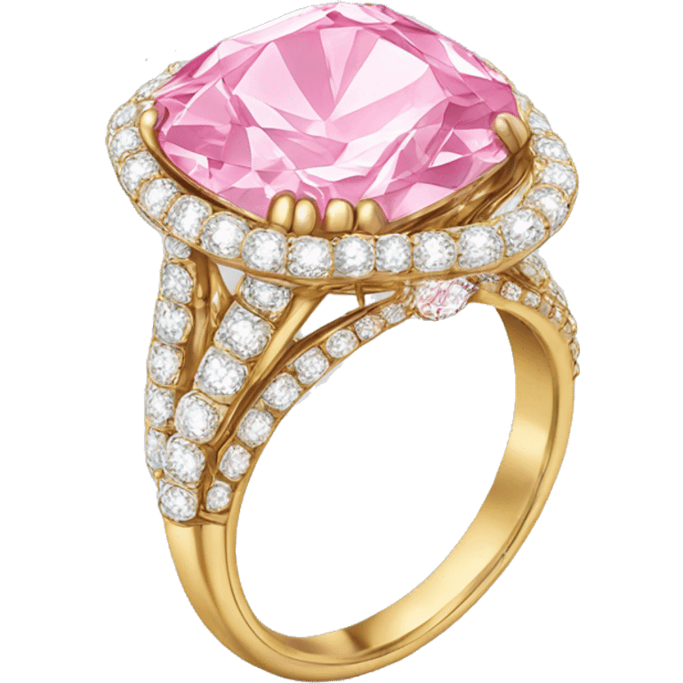 Pink diamond very ring emoji