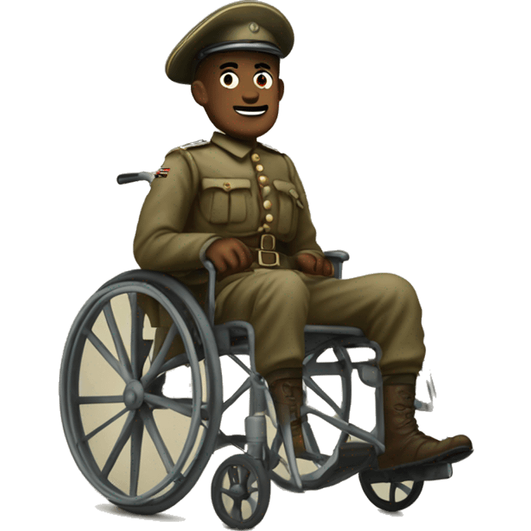 disabled injured ww1 soldier no leg emoji