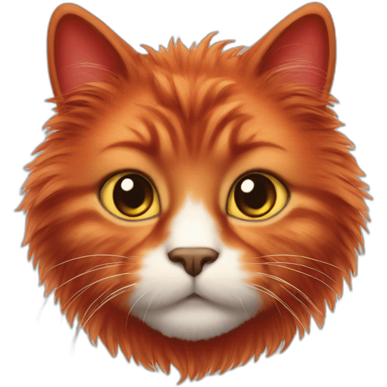 a red fluffy cat emoji