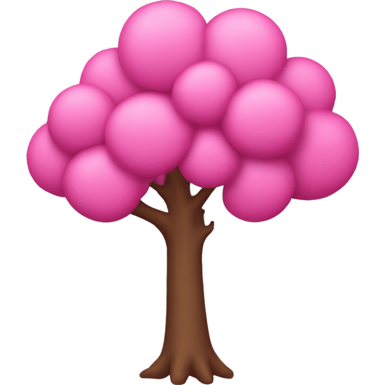 Pink tree emoji