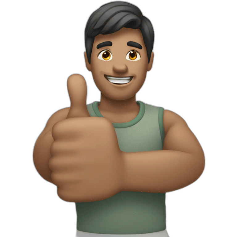 man with thumbs up emoji