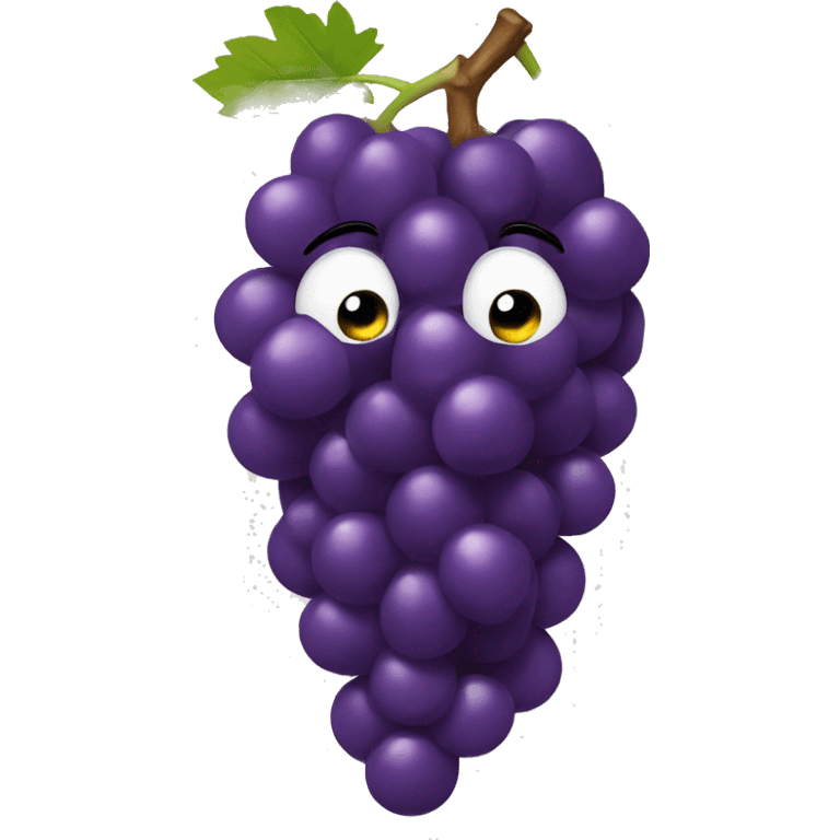 a grape with a grape in its mouth emoji