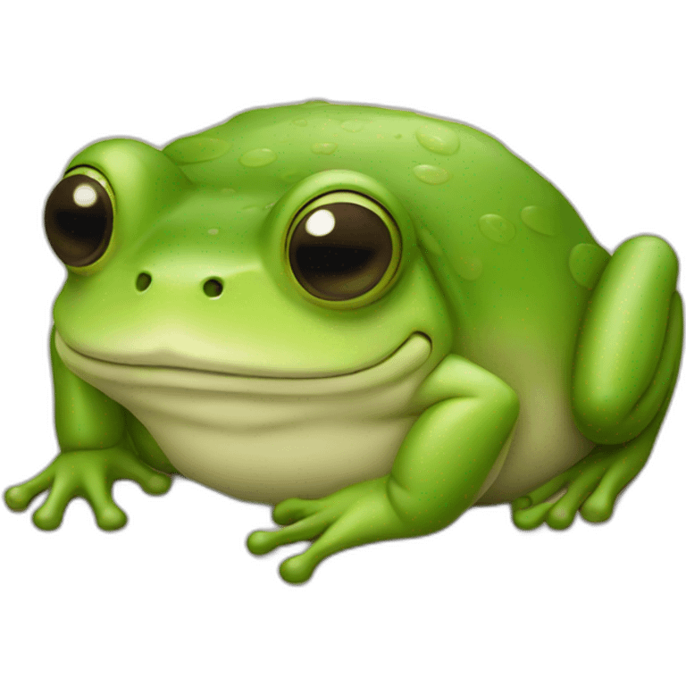 Frog-sleeping emoji