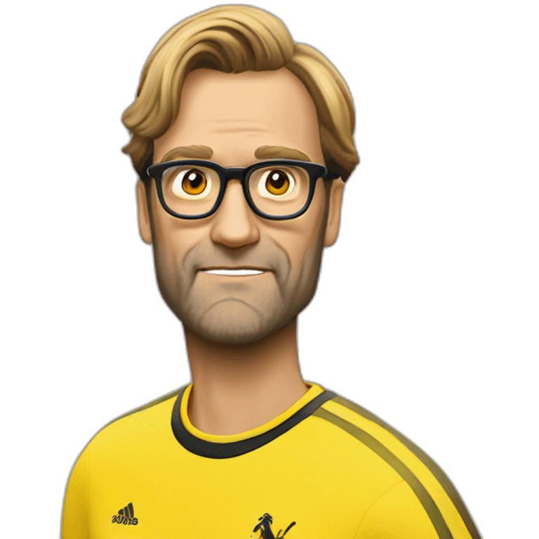 Klopp is nervous in a black hudie emoji