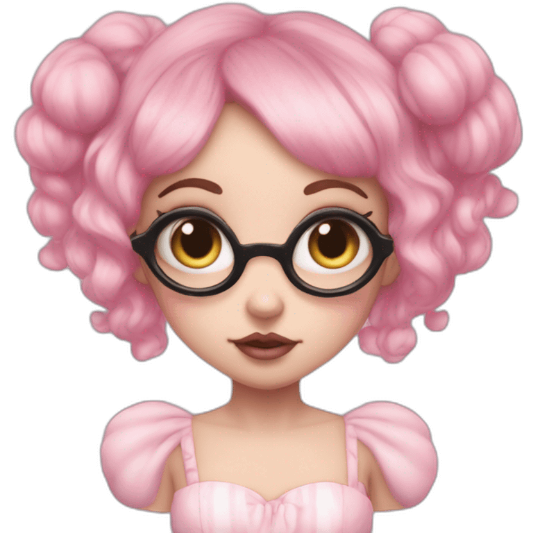 4 eyed pink skin ailen fairy girl, melanie martinez portals emoji