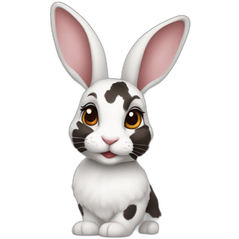  Harlequin rabbit female emoji