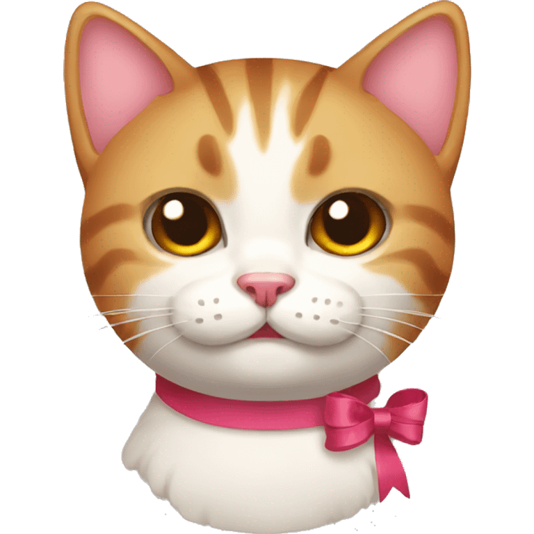 Ribbon on head cat emoji