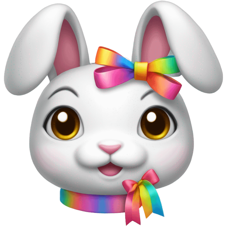 Bunny with bows emoji