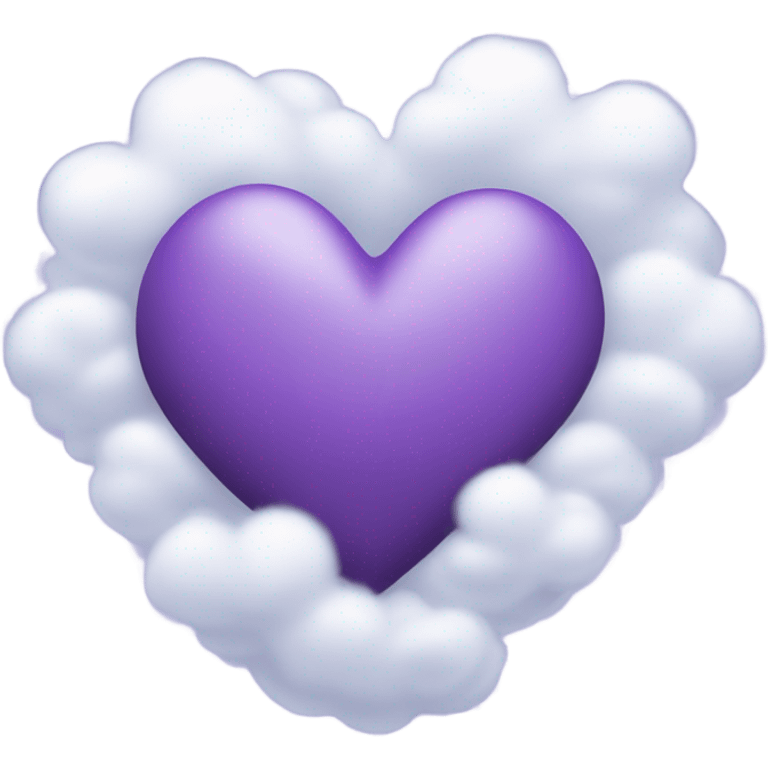 Heart Violet with clouds emoji